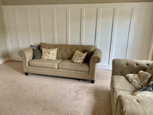 board and batten trim living room