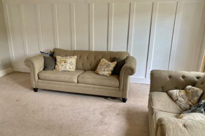 board and batten trim living room