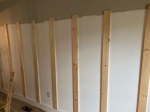 Installing board and batten trim on walls